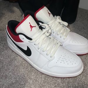Red Nike Air Force shoes